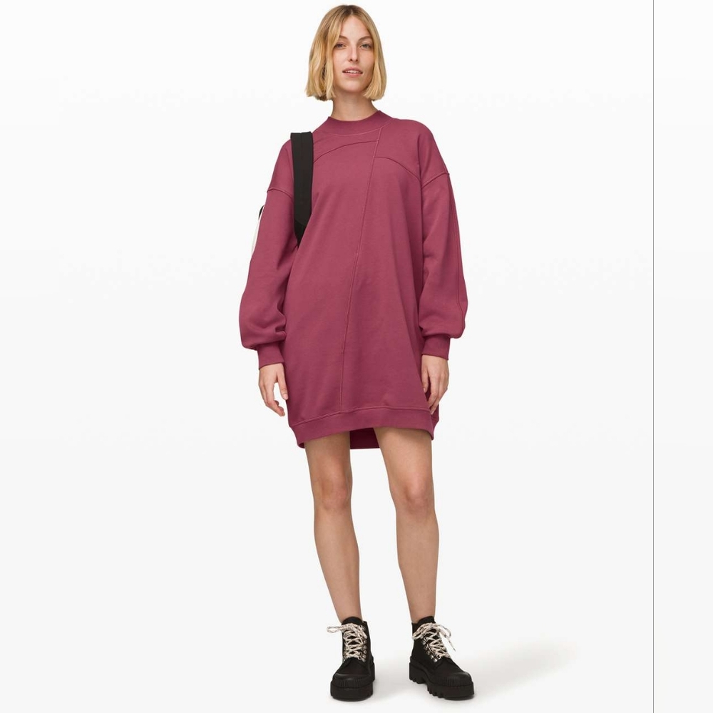Lululemon Broken Beats Sweater Dress in Plumful